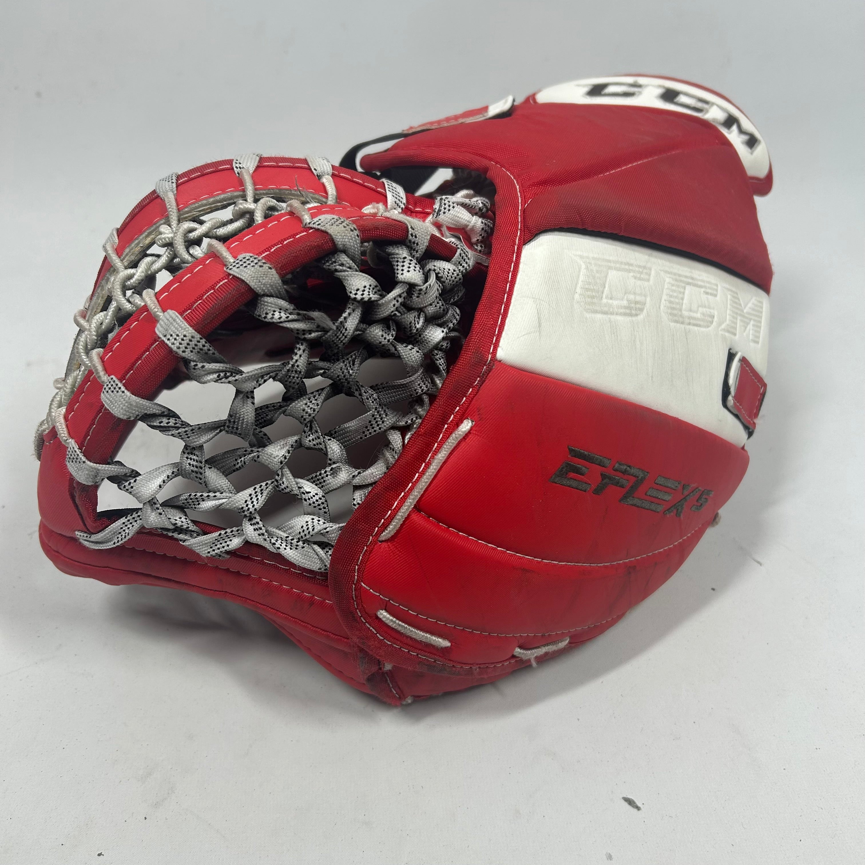 CCM Extreme Flex 5 - Gant de gardien d'occasion (rouge/blanc)